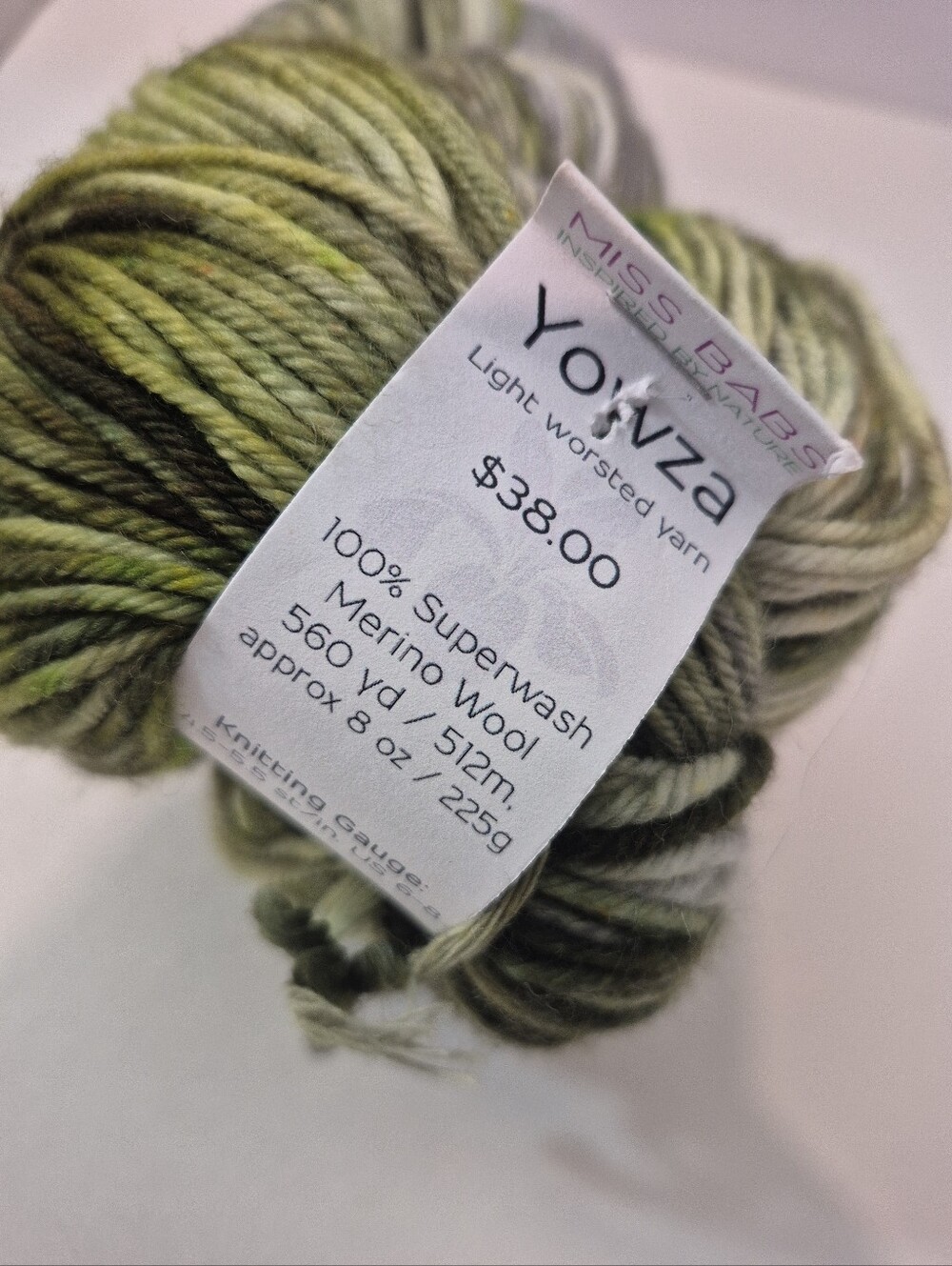 MISS BABS Yowza Light Worsted Yarn Merino Wool Open Air Knitting Crochet Yarn